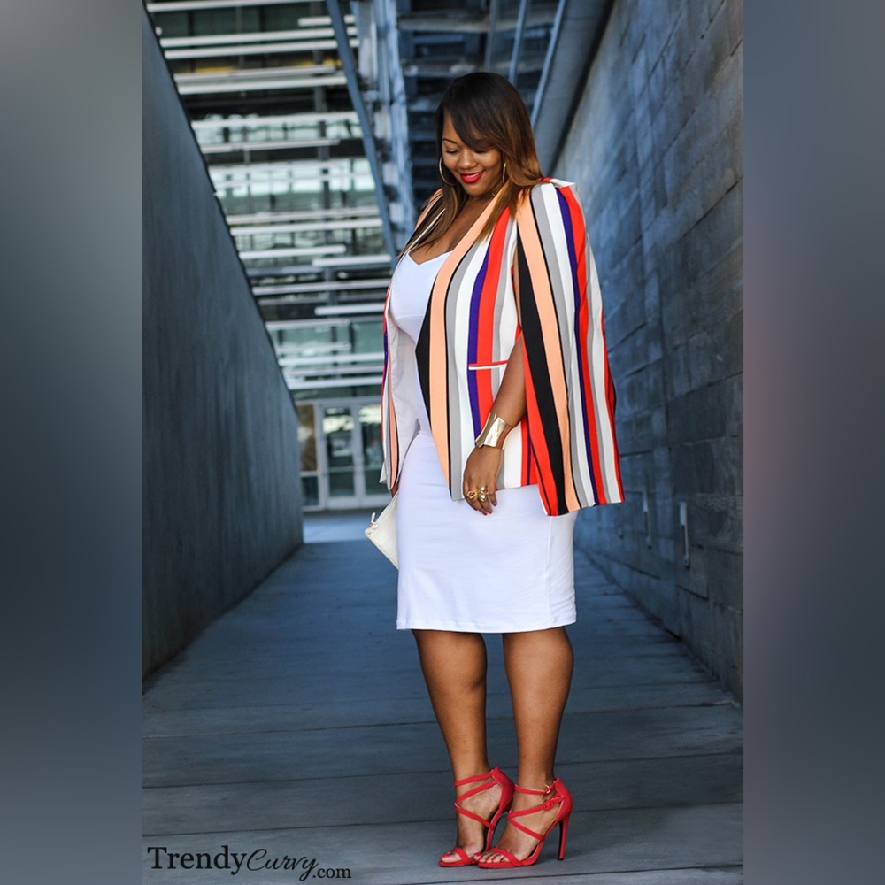 Simply Be striped vape blazer!! Size 3X (22/24)! EUC! 🌈